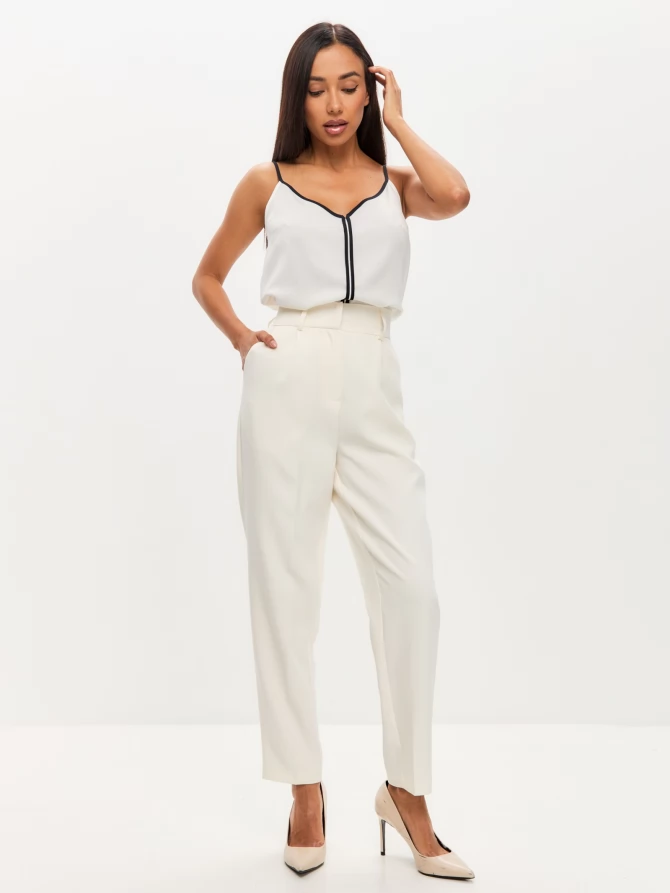 Брюки укороченные белые