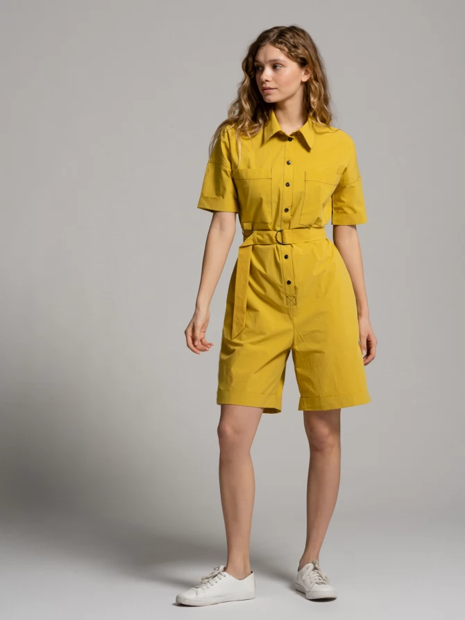 Комбинезон в стиле сафари короткий