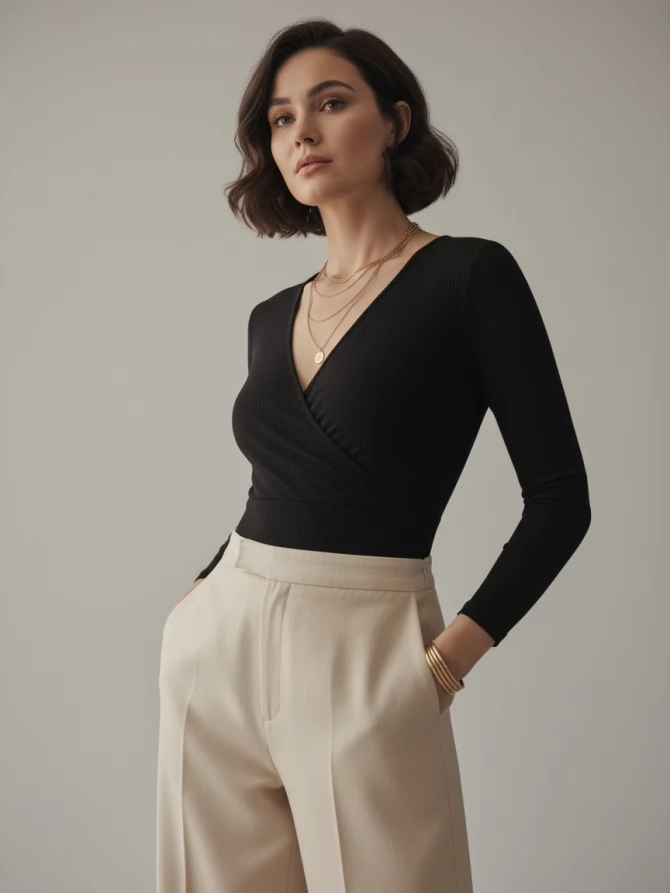 Боди в рубчик