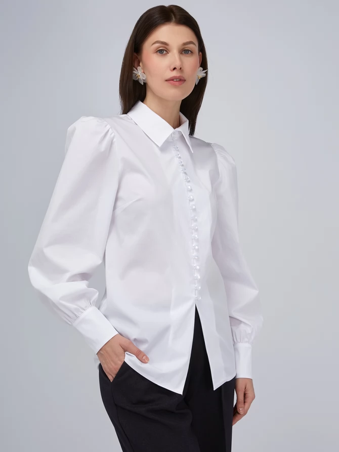 Блузка однотонная