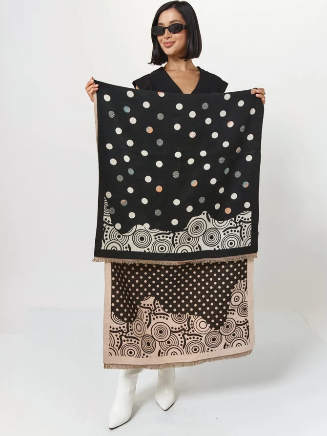 Палантин двусторонний с принтом RH10-1451-3