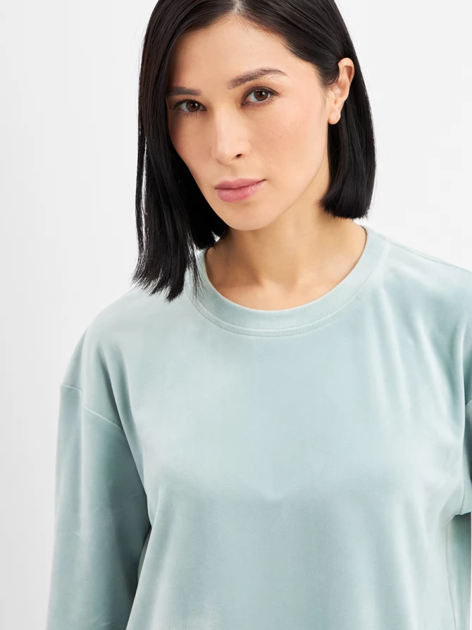 Костюм из велюра со съемным капюшоном и резинкой в комплекте OD-1009-2 зеленый