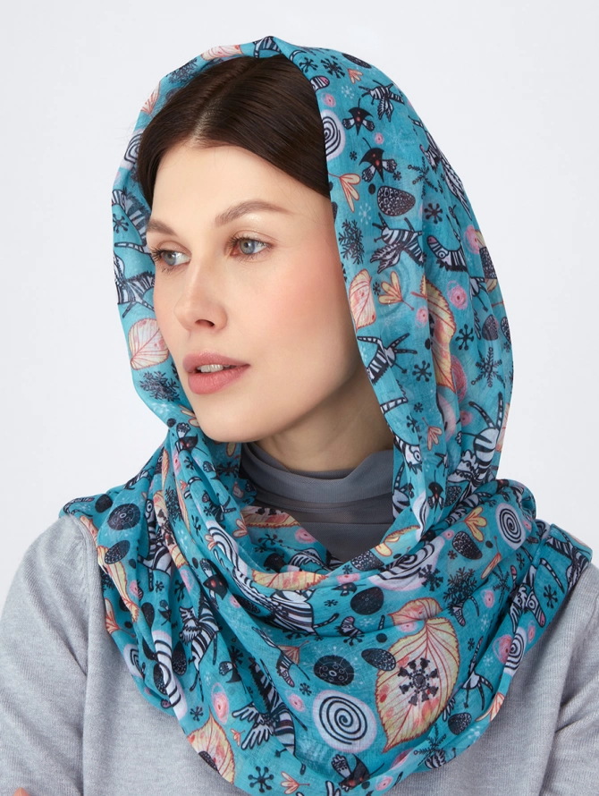 Палантин с арт-деко рисунком