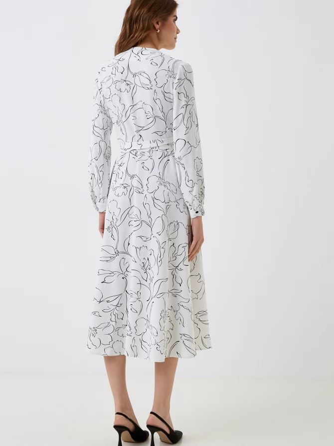 Платье на запах OD-810-1 белый