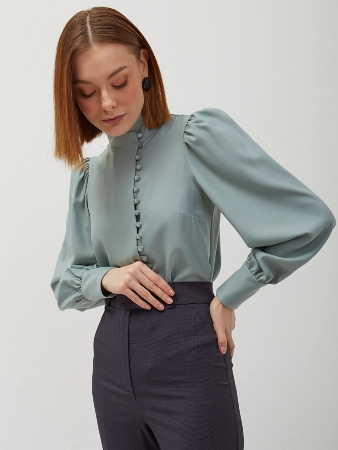 Брюки-клеш OD-822-1 серый