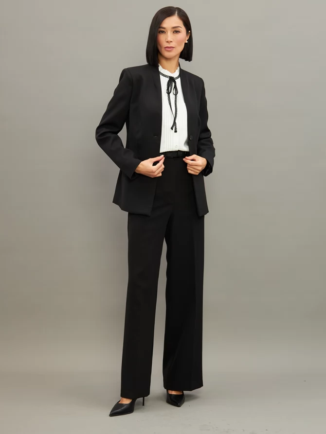 Блузка без рукавов с отделкой из тесьмы OD-973-1 белый