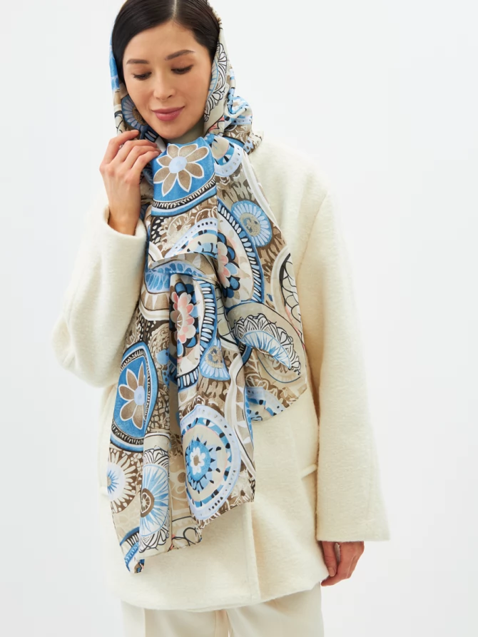 Палантин женский арт-деко двусторонний