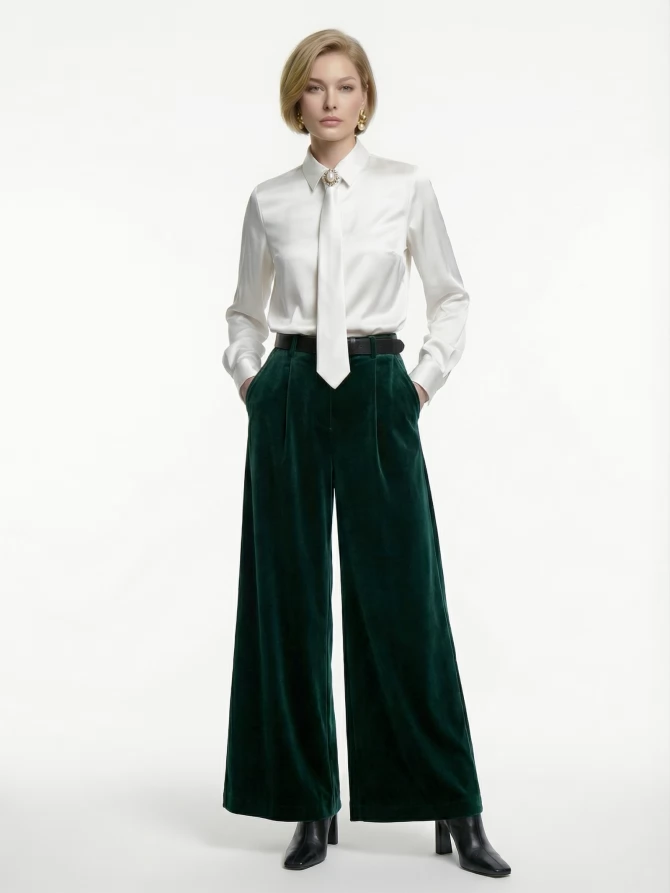 Блузка с галстуком  OD-881-4 белый