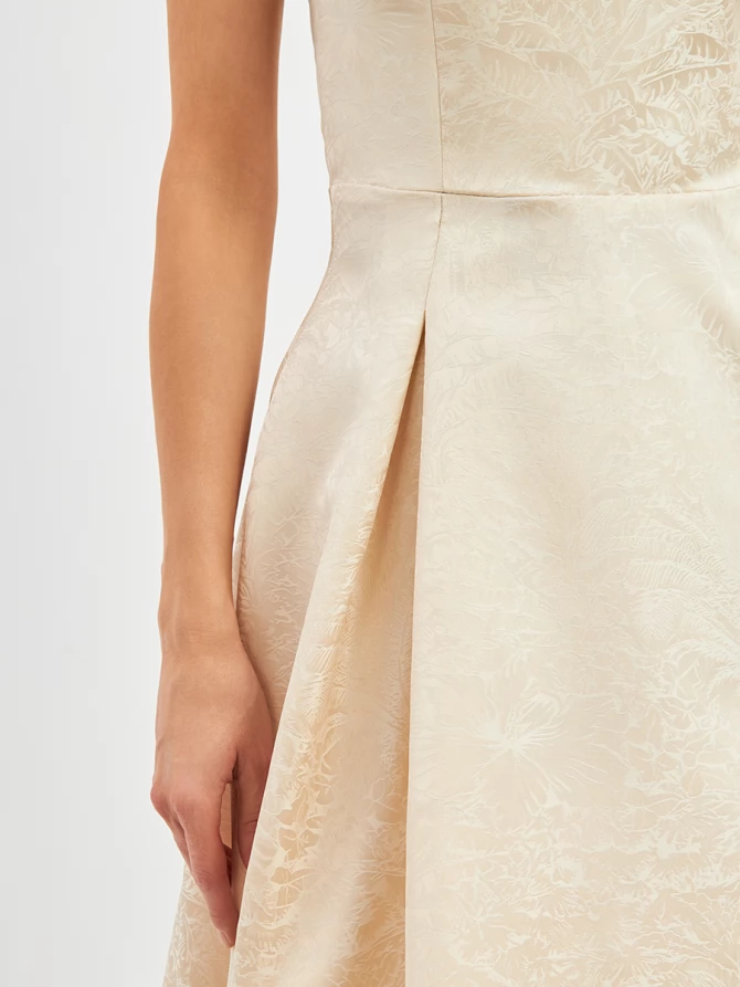 Платье из жаккарда + юбка из фатина OD-939-1 сливочный