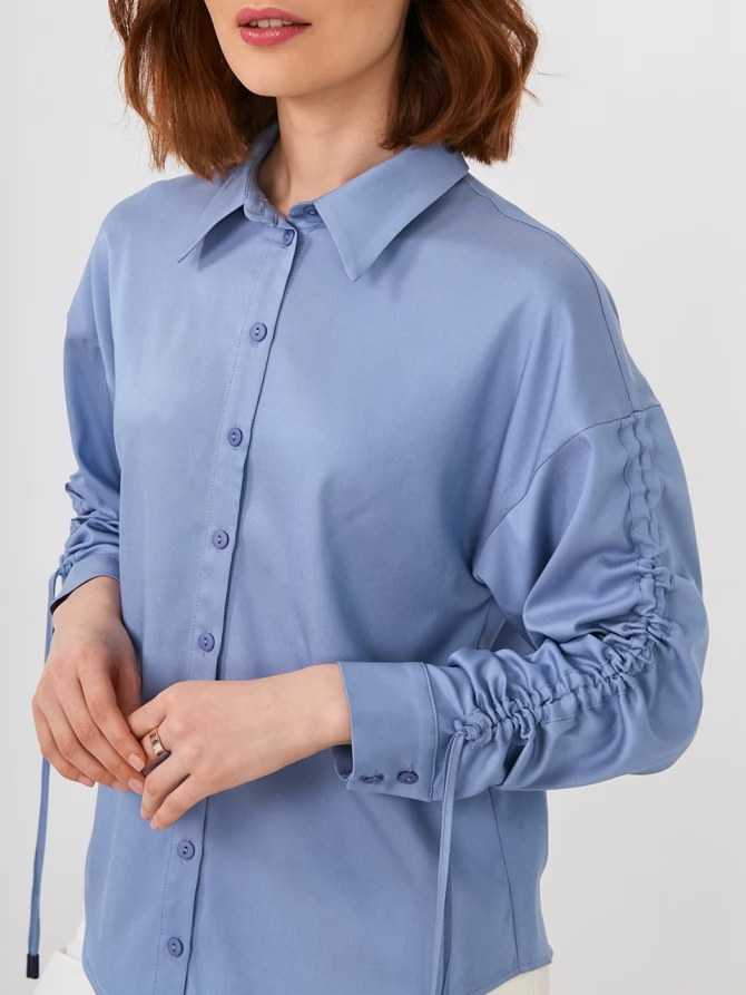 Блузка тонкая джинса OD-858-3 светлый джинс