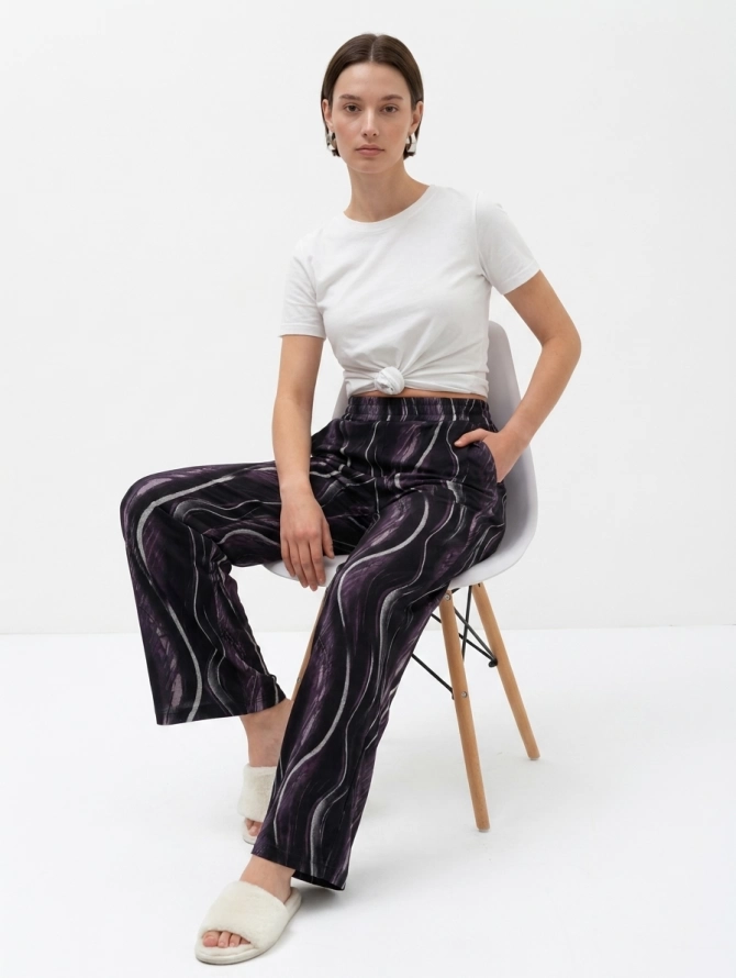 Брюки домашние с принтом