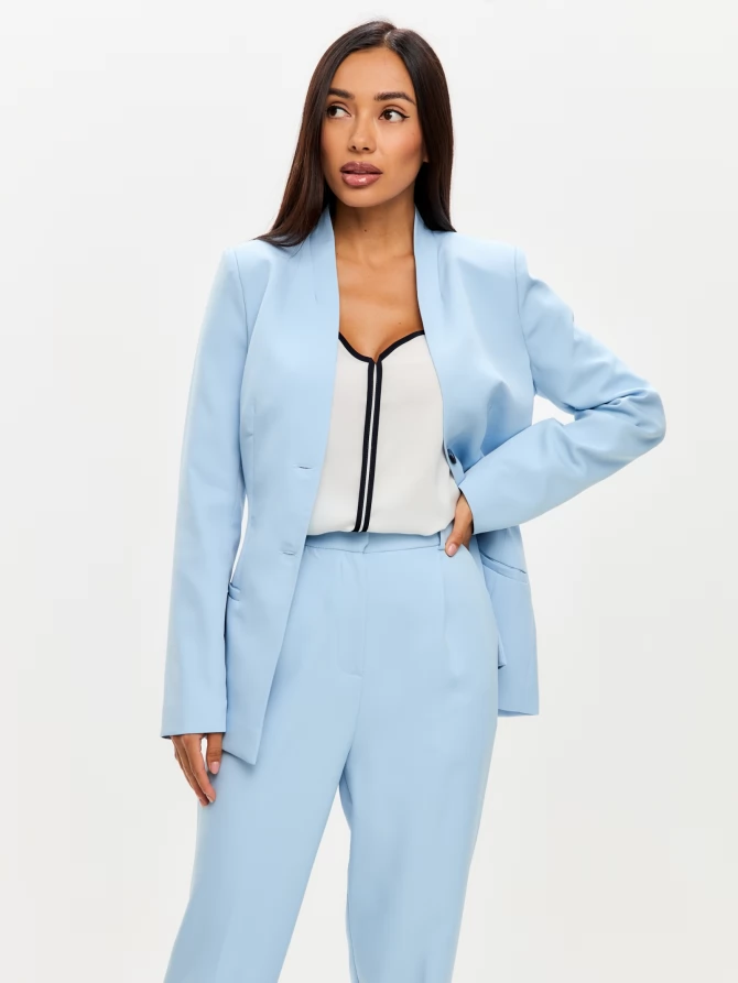 Брюки укороченные голубой