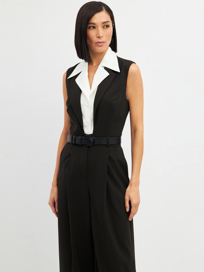 Комбинезон OD-915-1 клетка черно-коричневая