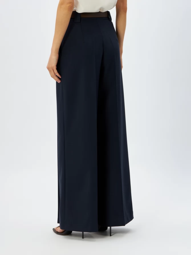 Брюки со складкой  OD-940-2 темно-синий