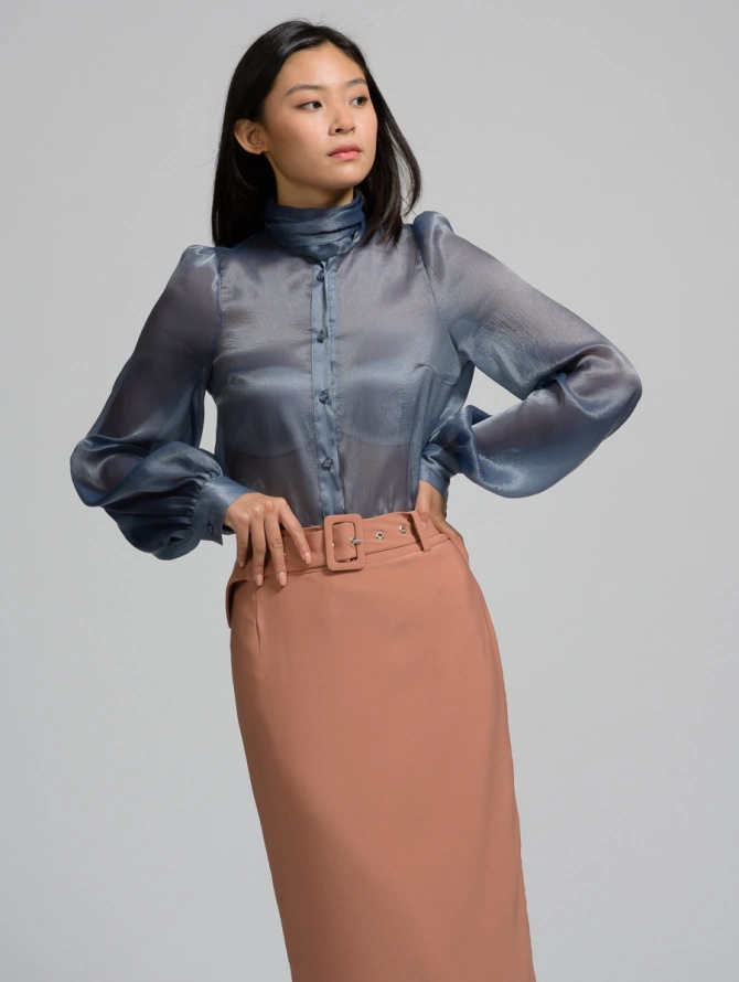 Юбка миди с поясом