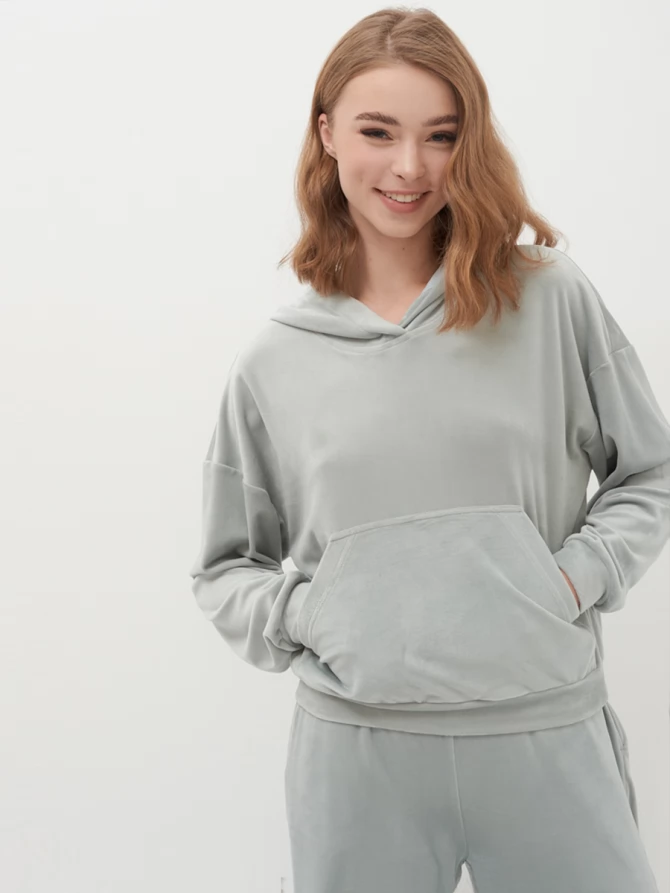 Худи из велюра