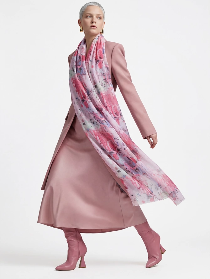 Палантин женский с авторским принтом KSH16-129-6