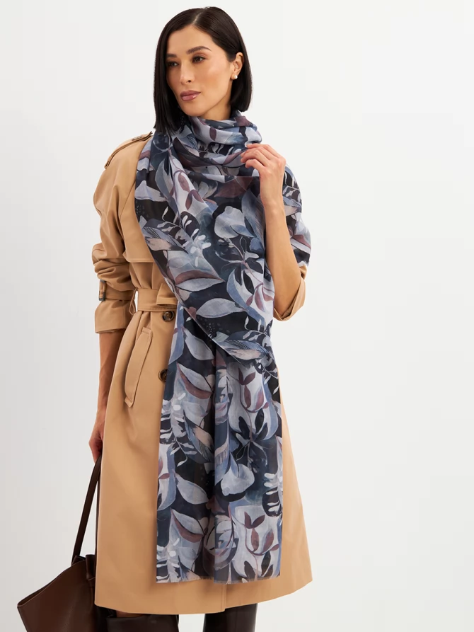 Палантин женский с авторским принтом