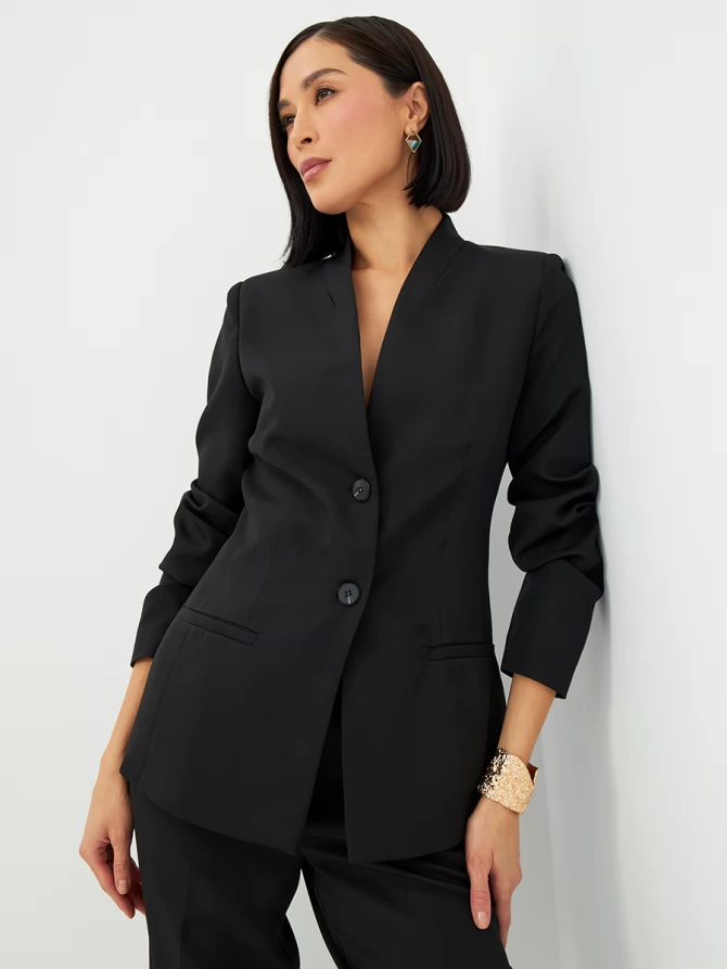 Жакет без воротника OD-876-1 черный