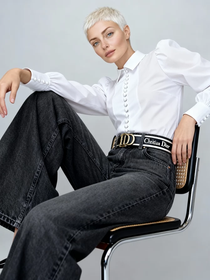 Блузка однотонная