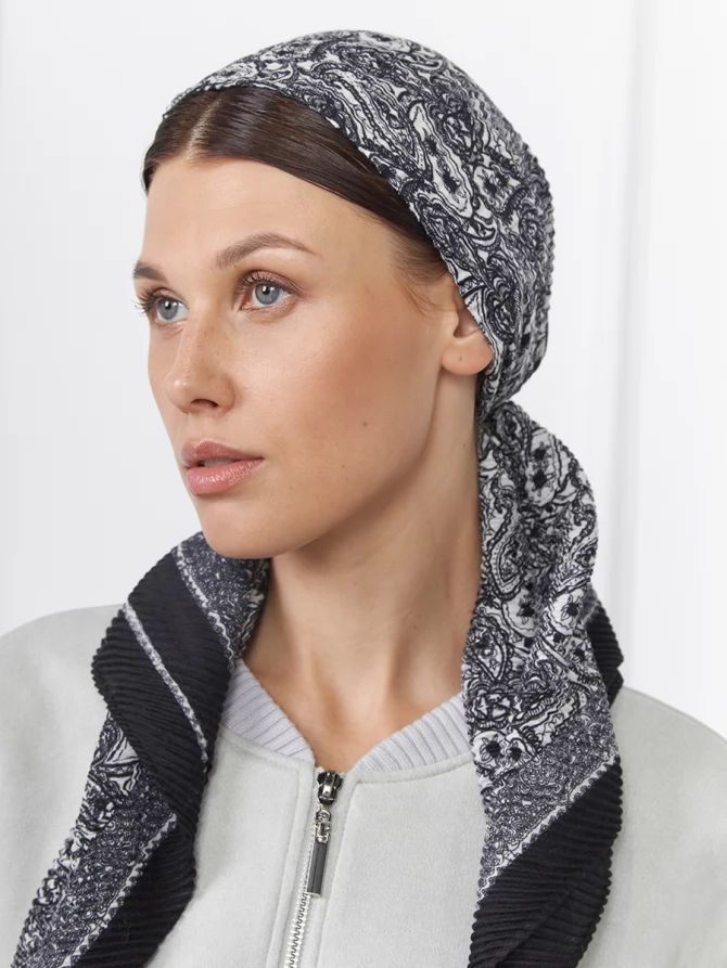 Платок с узором из жатой ткани SPR-854-3