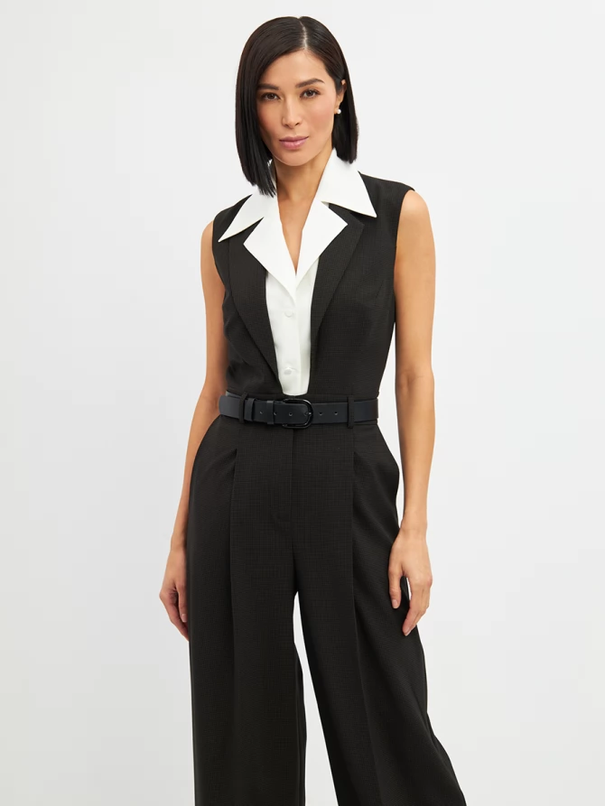 Комбинезон OD-915-1 клетка черно-коричневая