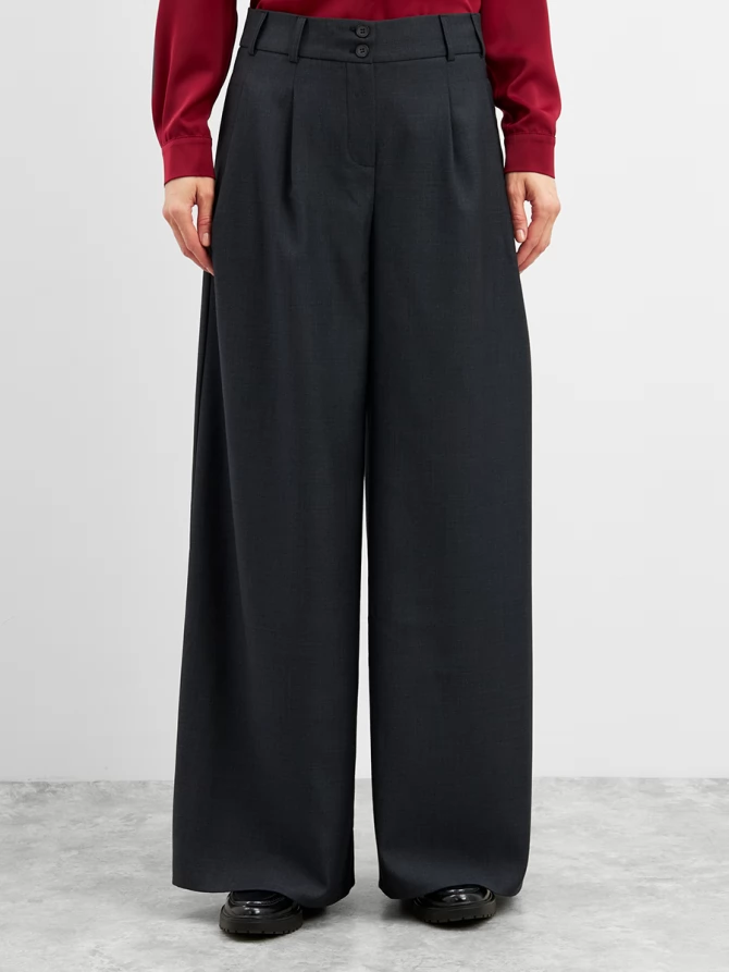 Брюки со съемными бретелями OD-982-1 серый