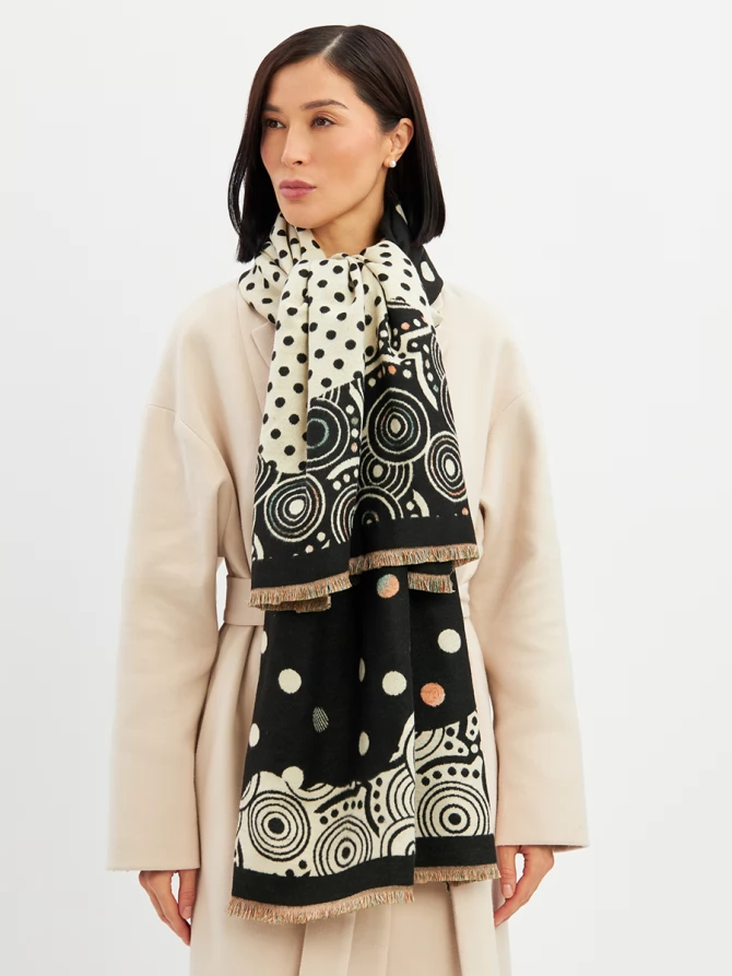 Палантин двусторонний с принтом RH10-1451-3