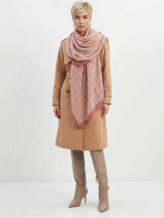 Палантин женский GR-105-1 с геометрическим узором