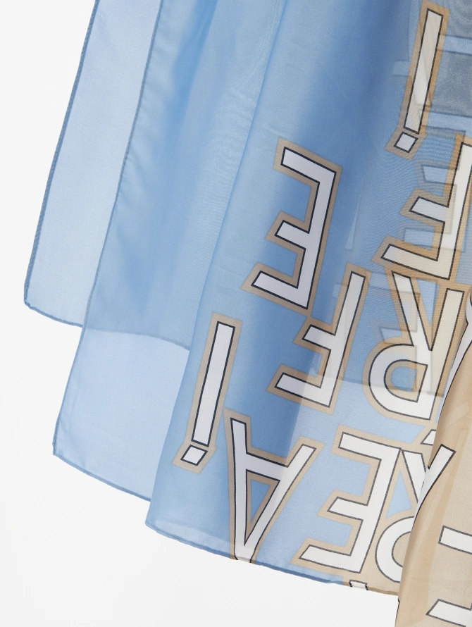 Палантин женский двусторонний с арт-принтом D2-1352-4