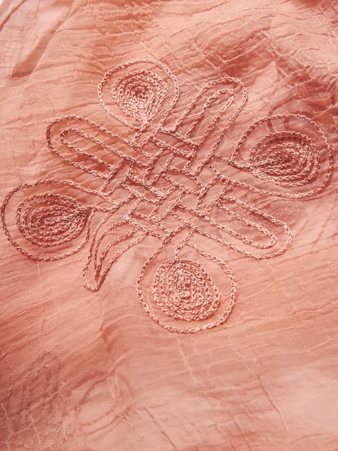 Палантин женский двусторонний с вышивкой арт-деко BB-1352-8