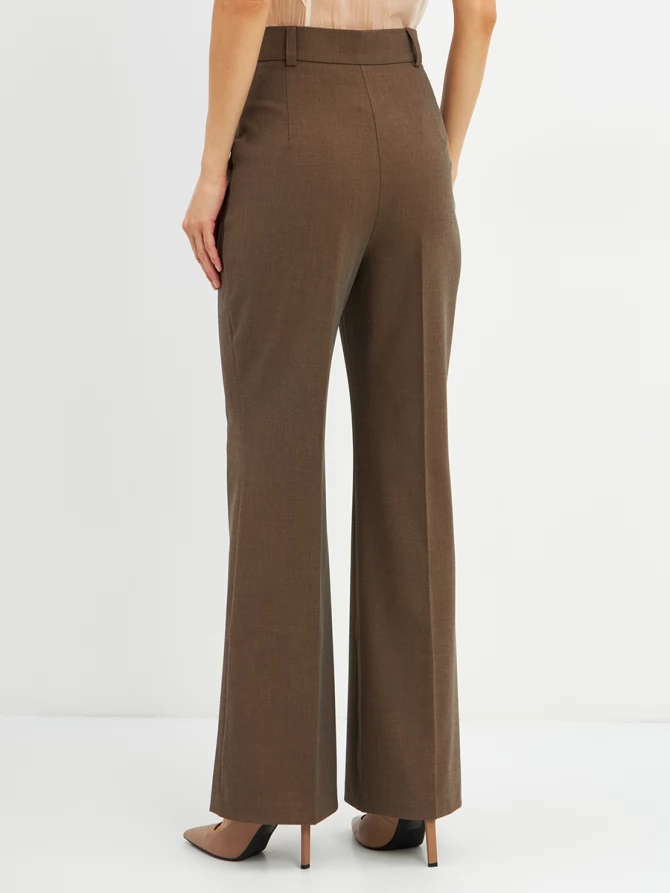 Брюки-клеш  OD-822-3 коричневый