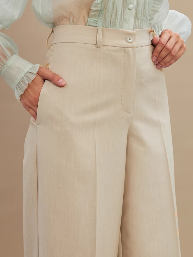 Брюки из костюмной ткани OD-922-3 бежевый