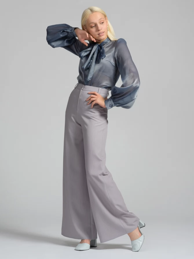 Брюки-клеш OD-552-2 серый