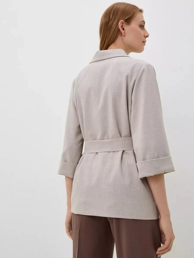 Жакет льняной OD-798-1 бежевый