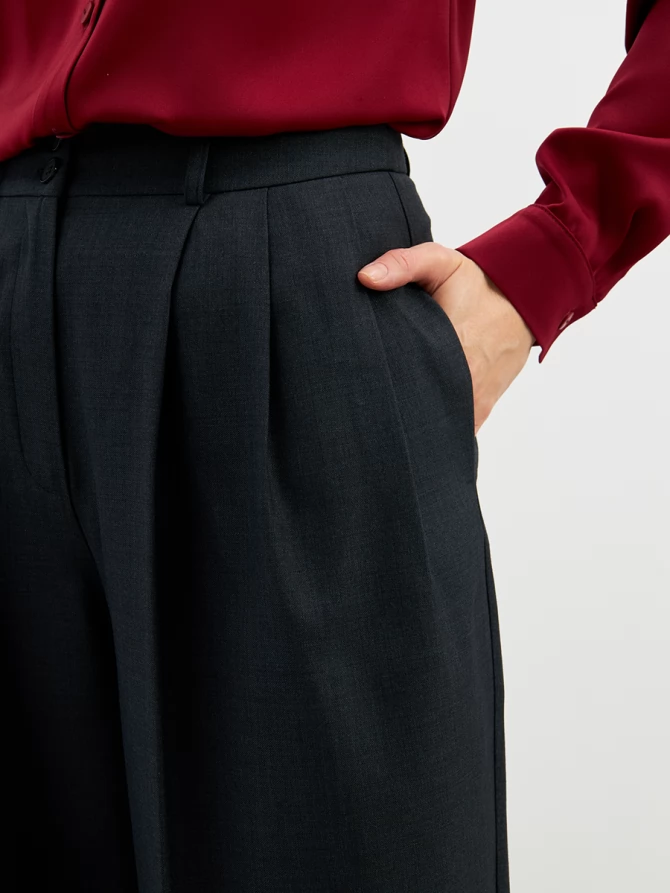 Брюкис 3-мя складками OD-1005-1 серый