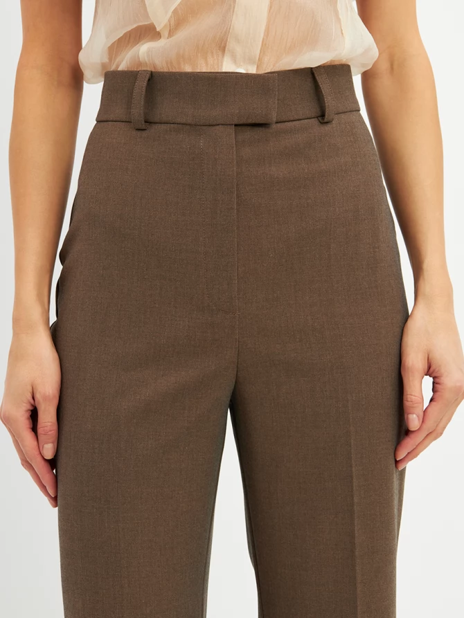 Брюки-клеш  OD-822-3 коричневый