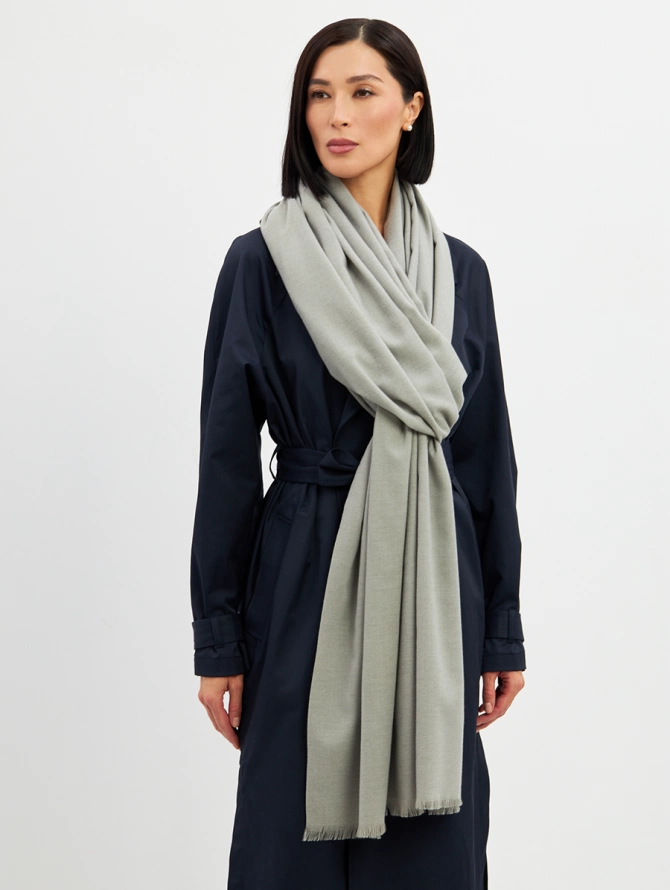 Палантин женский двусторонний однотонный