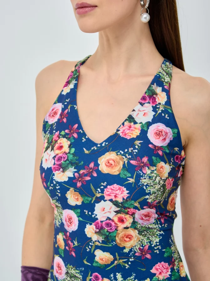 Платье с принтом масло