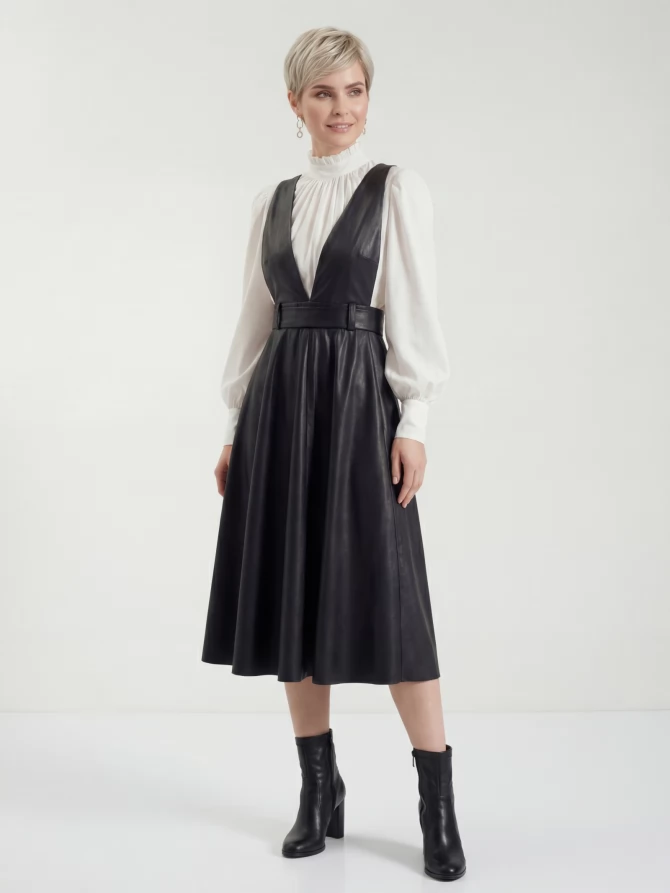 Сарафан из эко-кожи