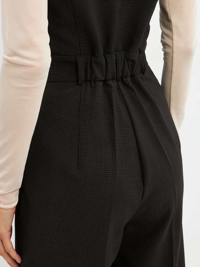 Комбинезон OD-915-1 клетка черно-коричневая