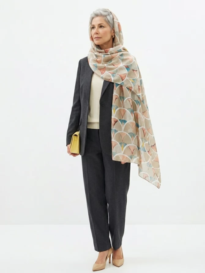 Палантин женский D2-135-1