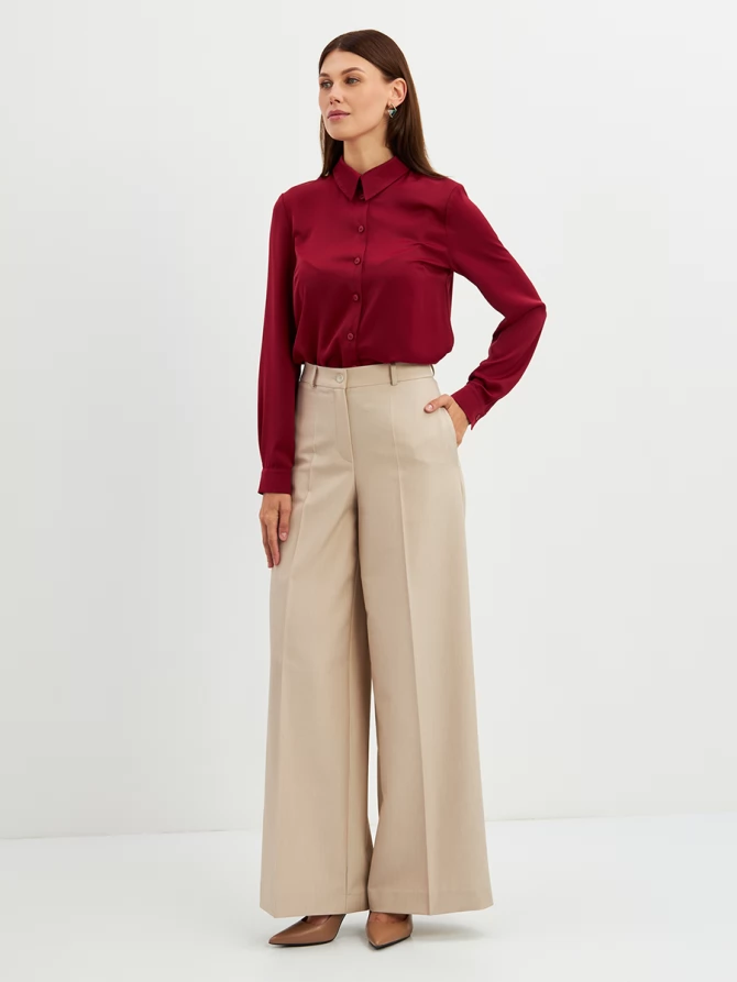 Брюки из костюмной ткани OD-922-3 бежевый