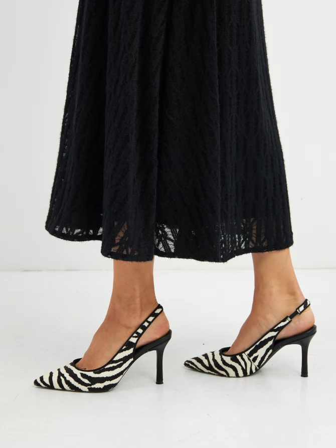 Платье из трикотажного кружева OD-904-2 черное