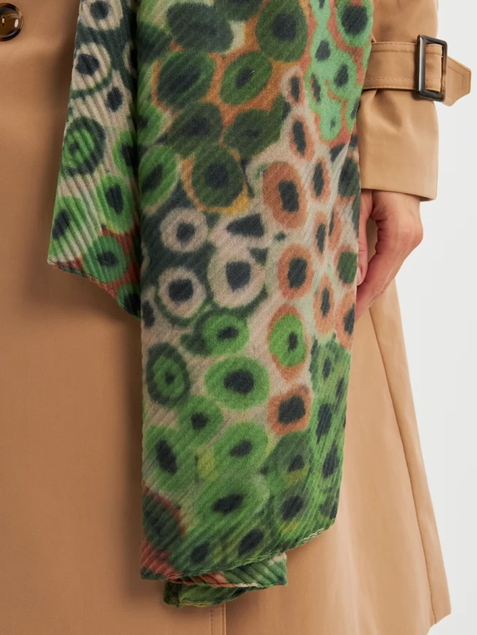 Палантин женский с абстрактным принтом KSH15-167-4