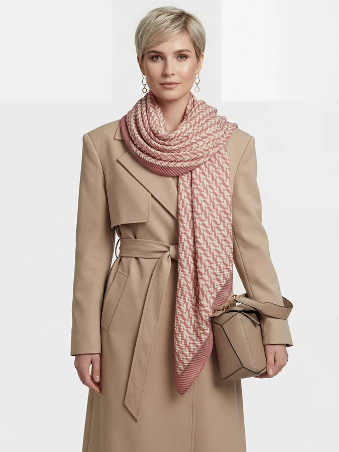 Палантин женский GR-105-1 с геометрическим узором