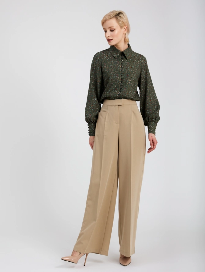 Брюки-палаццо со стрелками