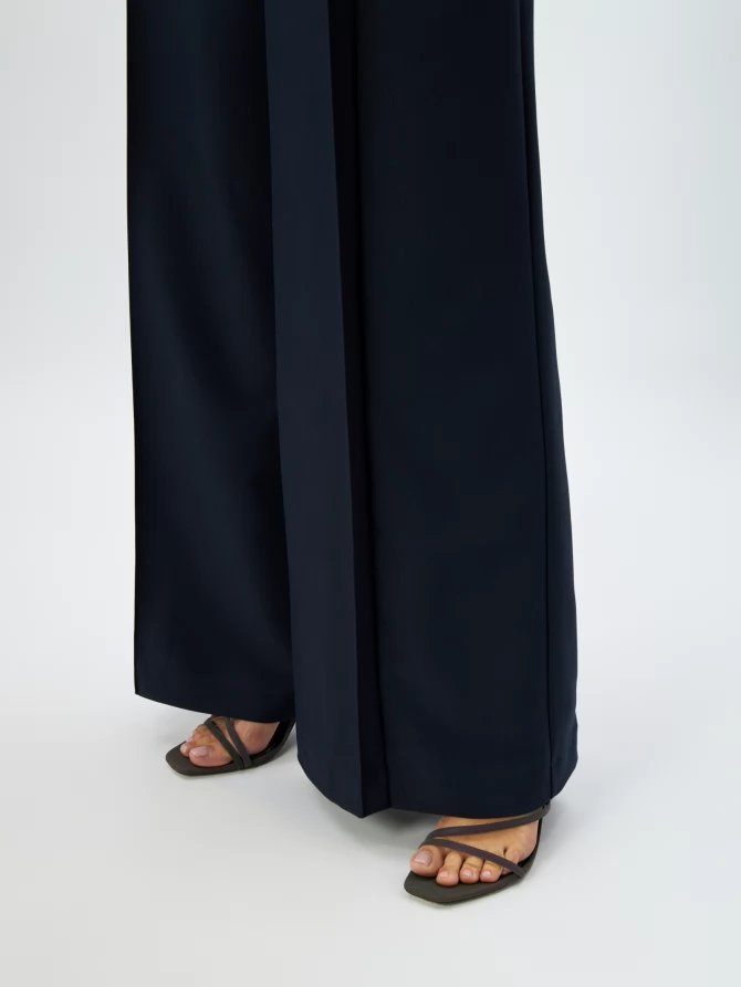 Брюки со складкой  OD-940-2 темно-синий