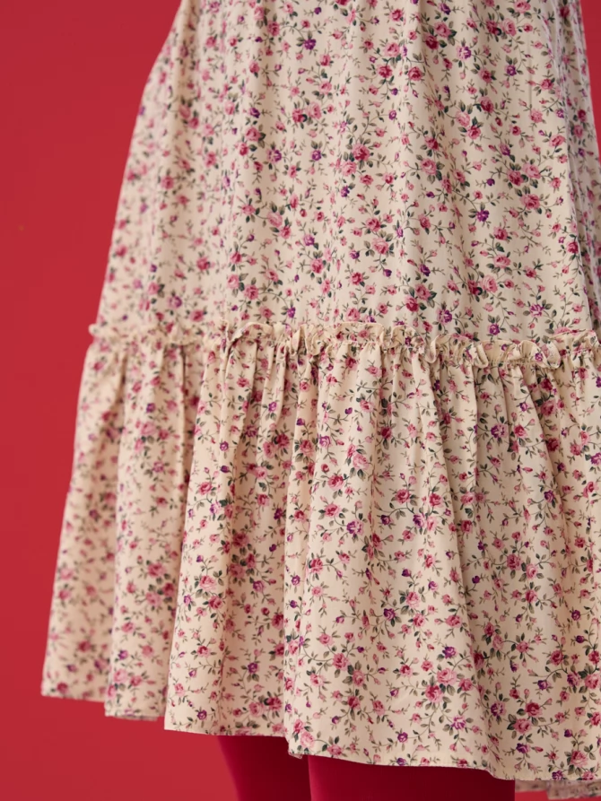 Платье-рубашка с воланом