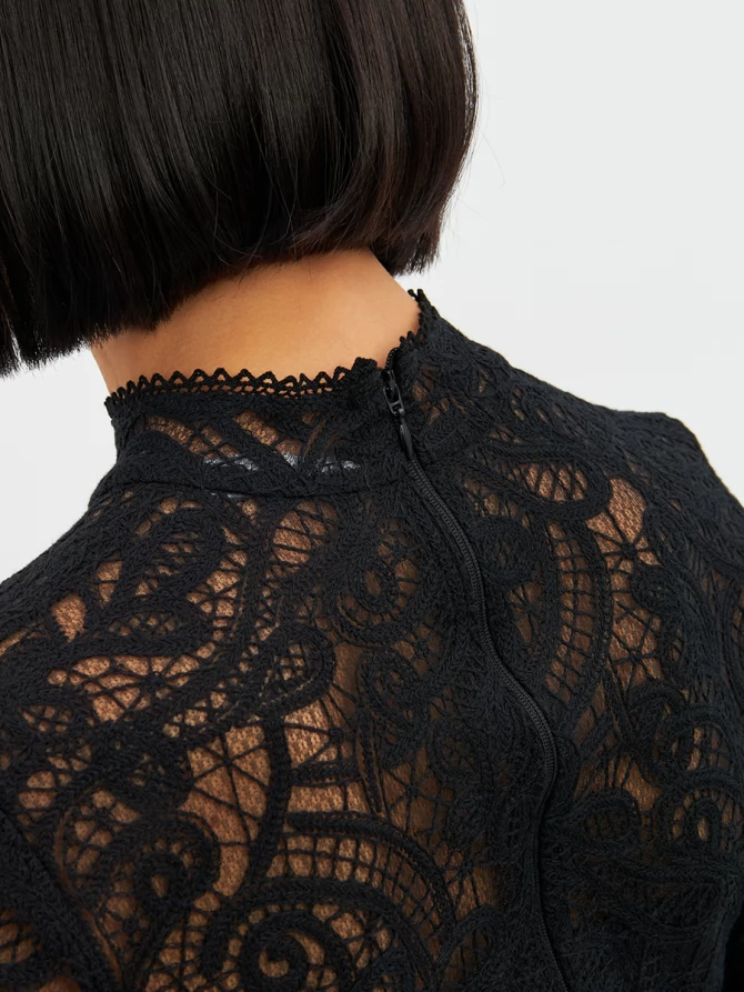 Блузка из кружева OD-969-2 черный
